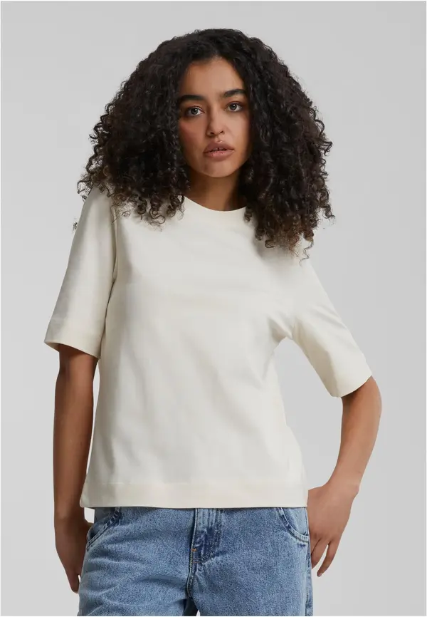 Urban Classics Women's T-shirt Classy - cream