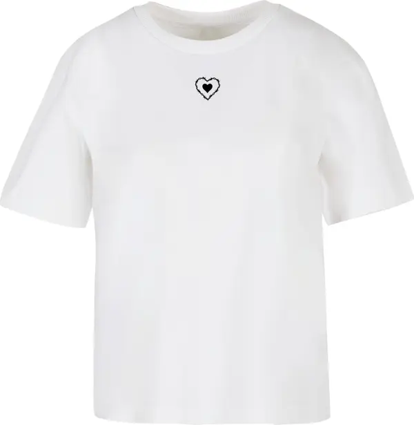 Mister Tee Women's T-shirt Good Vibes Only Heart white