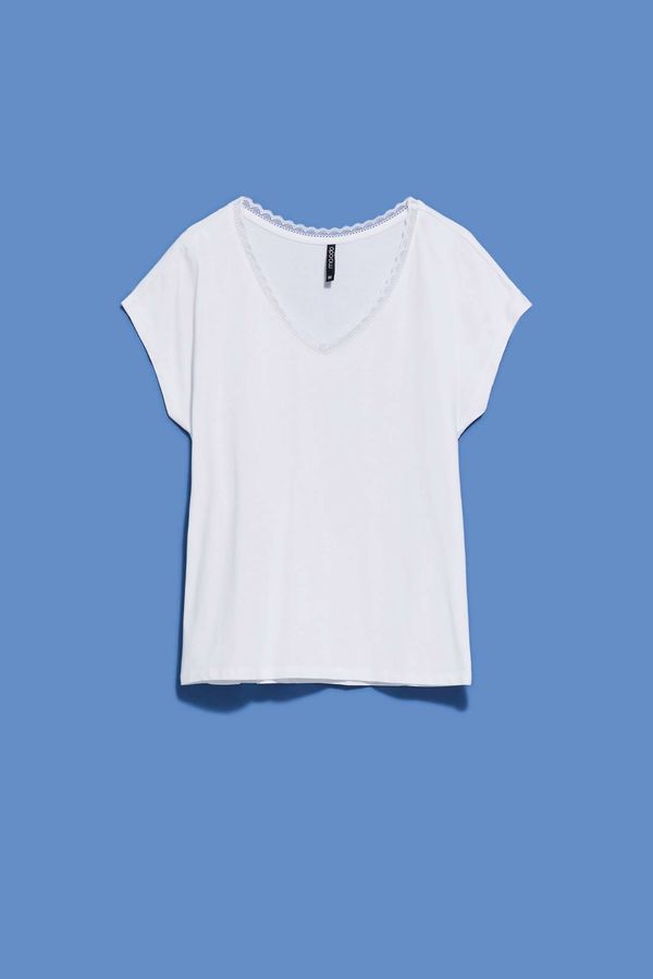 Moodo WOMEN'S T-SHIRT L-TS-4032 WHITE