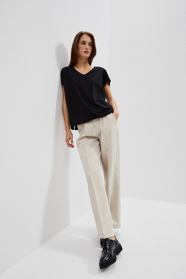 Moodo WOMEN'S T-SHIRT L-TS-4048 BLACK