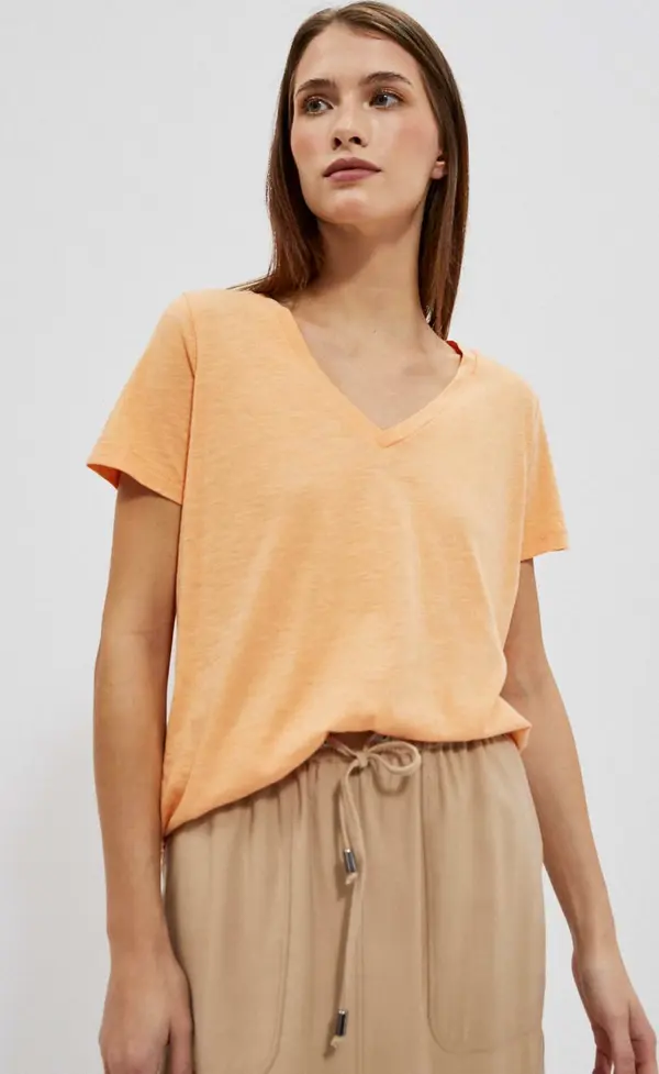 Marisse WOMEN'S T-SHIRT L-TS-4049 PEACH