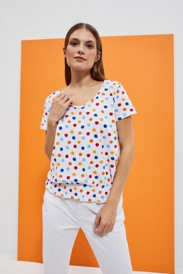 Moodo WOMEN'S T-SHIRT L-TS-4053 WHITE