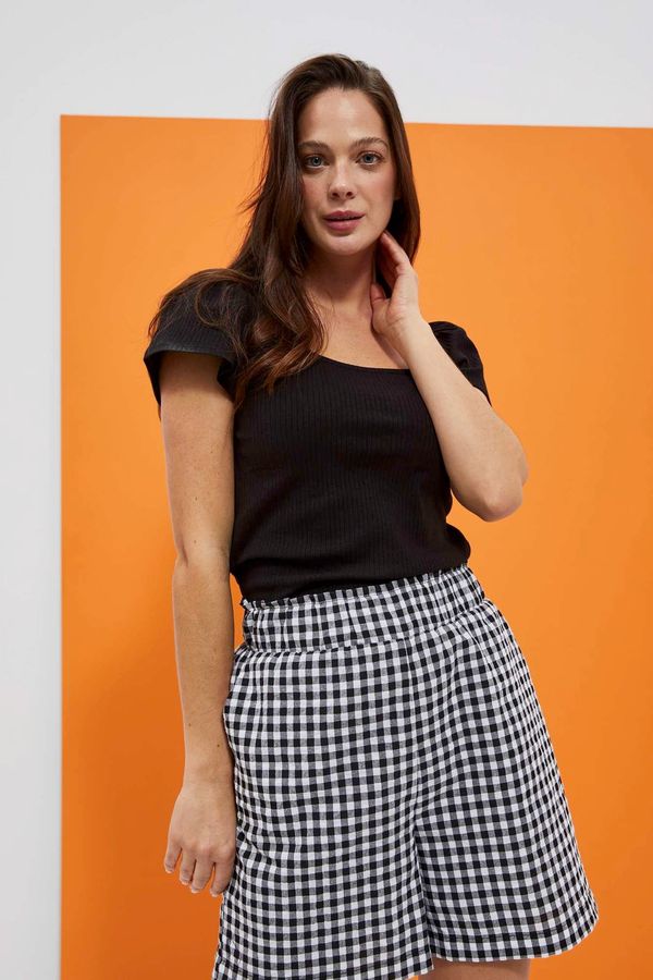 Moodo WOMEN'S T-SHIRT L-TS-4074 BLACK