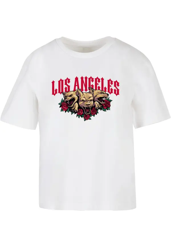 Mister Tee Women's T-shirt LA Dogs - white