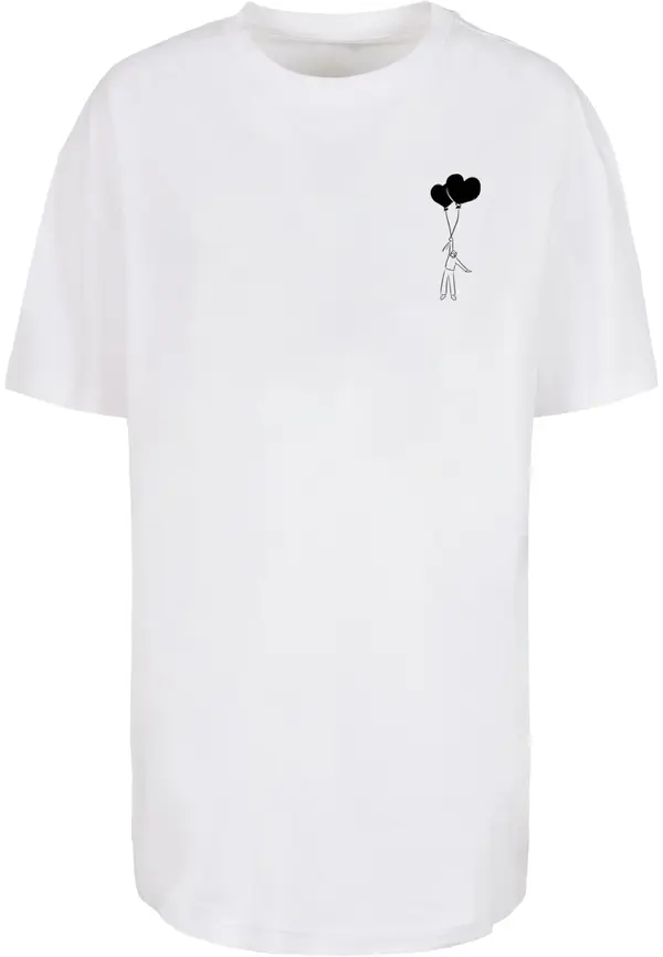 Merchcode Women's T-shirt Love In The Air Oversized Boyfriend white