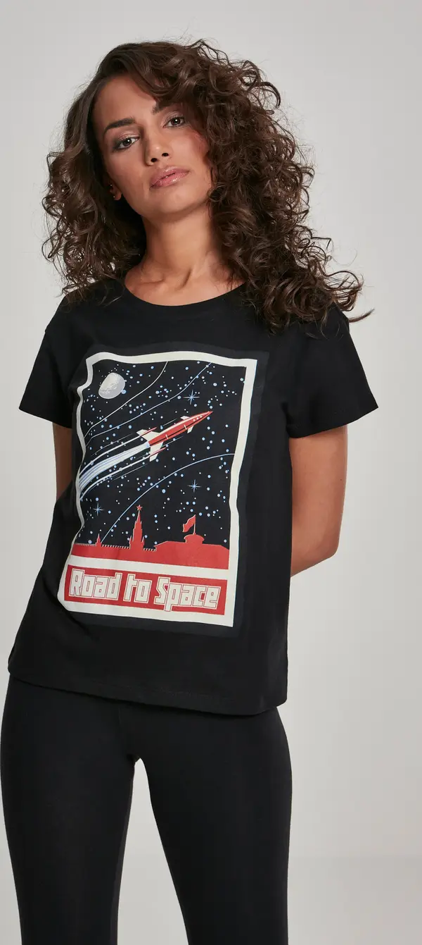 Mister Tee Women's T-shirt Road To Space Box black