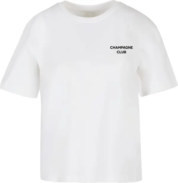 Mister Tee Women's T-shirt The Champagne Club white