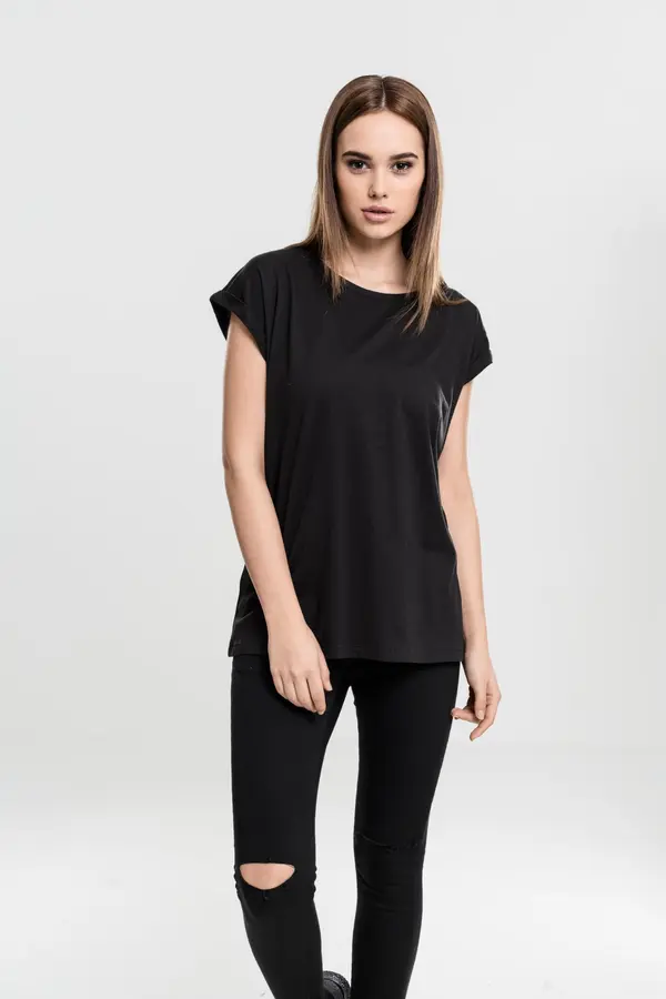 Urban Classics Women's T-shirt with extended shoulder black