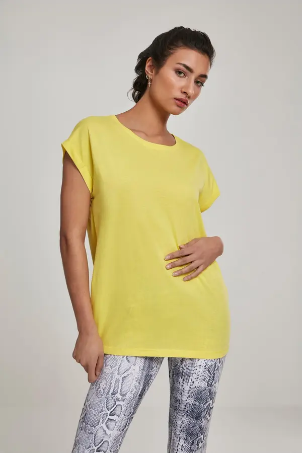 Urban Classics Women's T-shirt with extended shoulder bright yellow