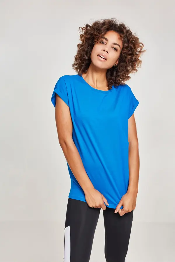 Urban Classics Women's T-shirt with extended shoulder light blue