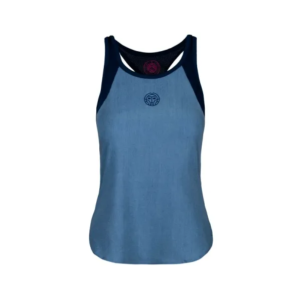 BIDI BADU Women's Tank Top BIDI BADU Amrei Jeans Tech Tank Dark Blue M