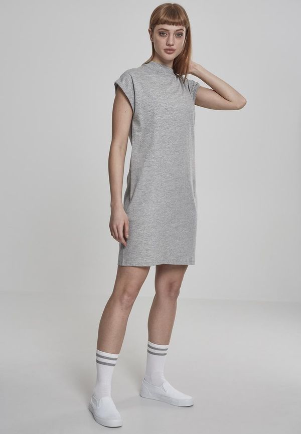 UC Ladies Women's tortoise dress with extended shoulder grey