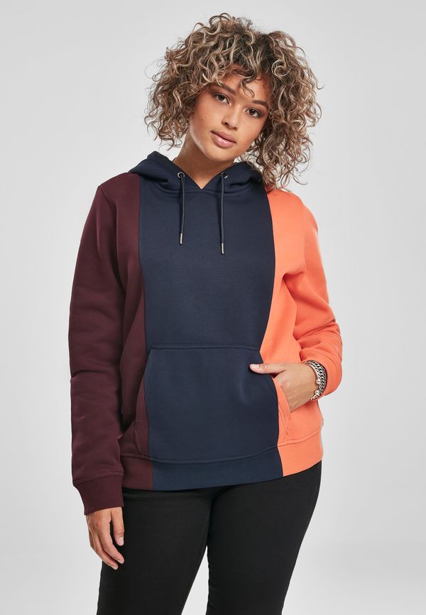 Urban Classics Women's Tripple Hoody redwine/midnightnavy