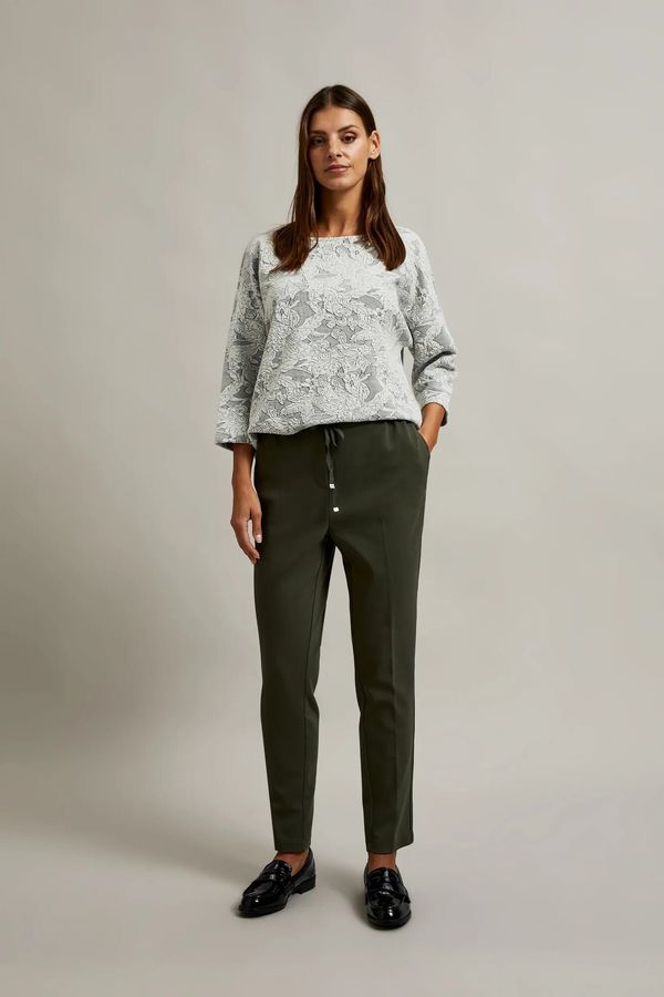 Moodo Women's trousers with tie MOODO - olive green