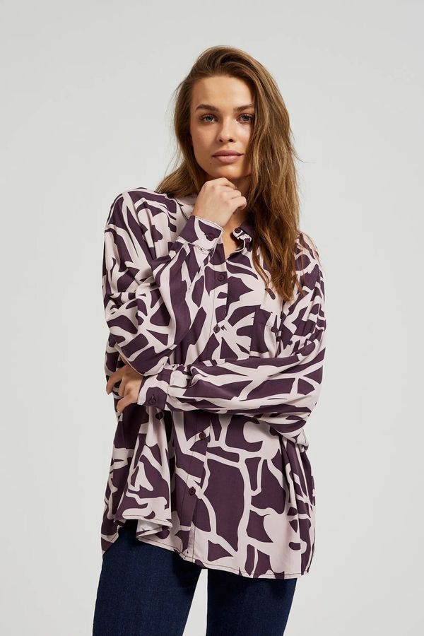 Moodo Women's viscose blouse MOODO - purple