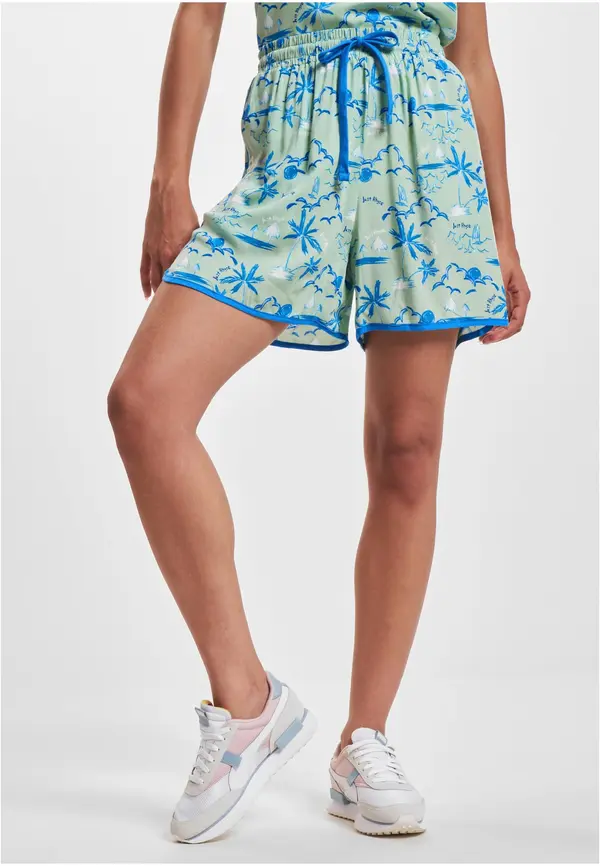 Just Rhyse Women's Waikiki Patterned/Green Shorts