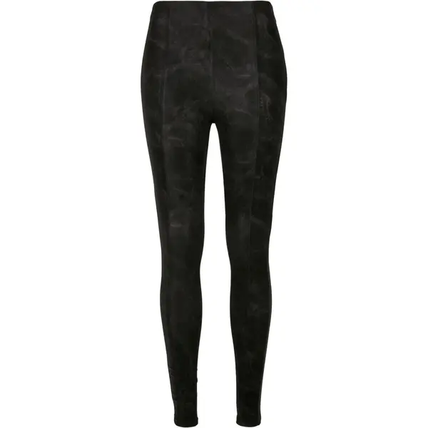 Urban Classics Women's washed trousers made of artificial leather black