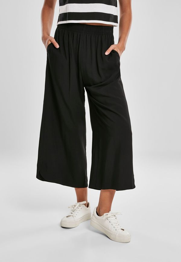 Urban Classics Women's wide viscose culotte black