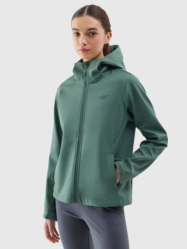 4F Women's windproof softshell jacket 5000 4F membrane - green