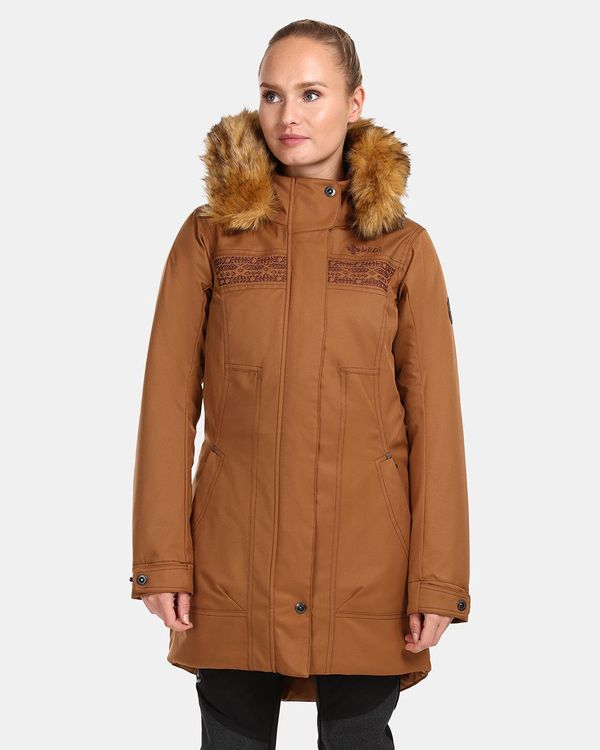 Kilpi Women's winter coat Kilpi PERU-W Brown