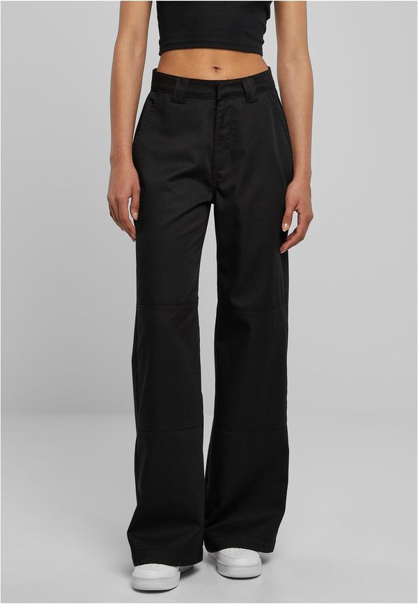 Urban Classics Women's work trousers with straight legs black