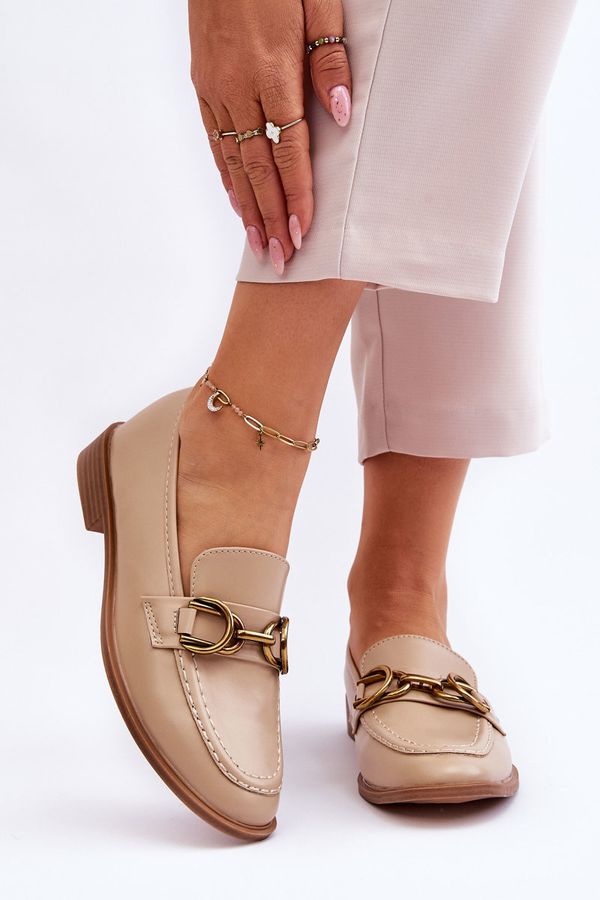 WS1 WS1 Класически дамски мокасини бежов лориен