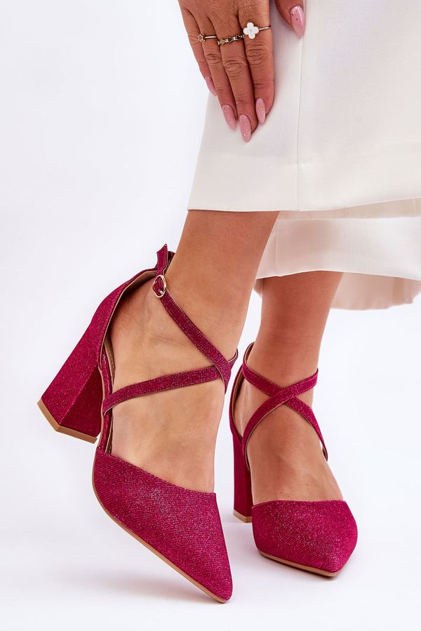 WS1 WS1 Модни блестящи помпи на ток във цвят на фуксия Galaxy