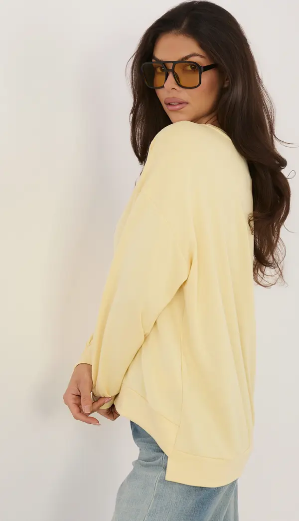 RUE PARIS Ярко жълт овърсайз суитшърт RUE PARIS