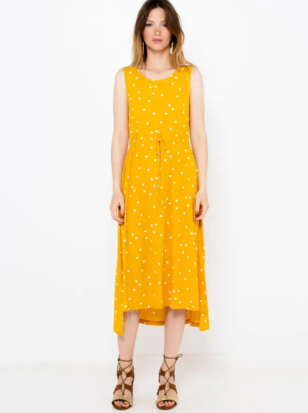 CAMAIEU Yellow Polka dot midišat CAMAIEU - Women