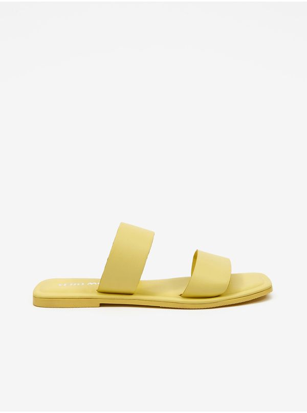Vero Moda Yellow women's leather slippers VERO MODA Sun Glow - Women