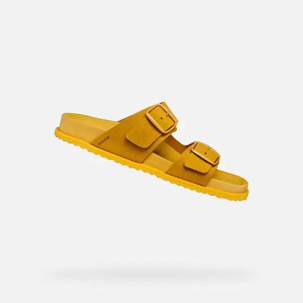 GEOX Yellow women's slippers Geox Sandybett - Women's