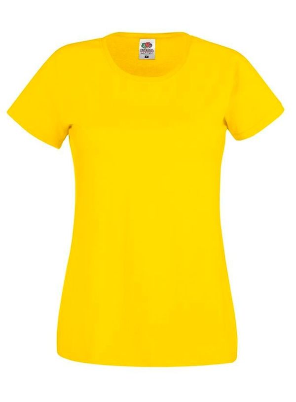 Fruit of the Loom Yellow Women's T-shirt Lady fit Original Fruit of the Loom