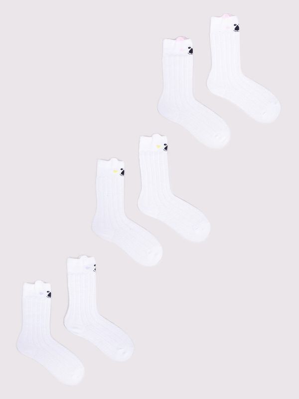 Yoclub Yoclub Kids's 3Pack Girl's Knee-High Socks SKA-0097G-AA0B