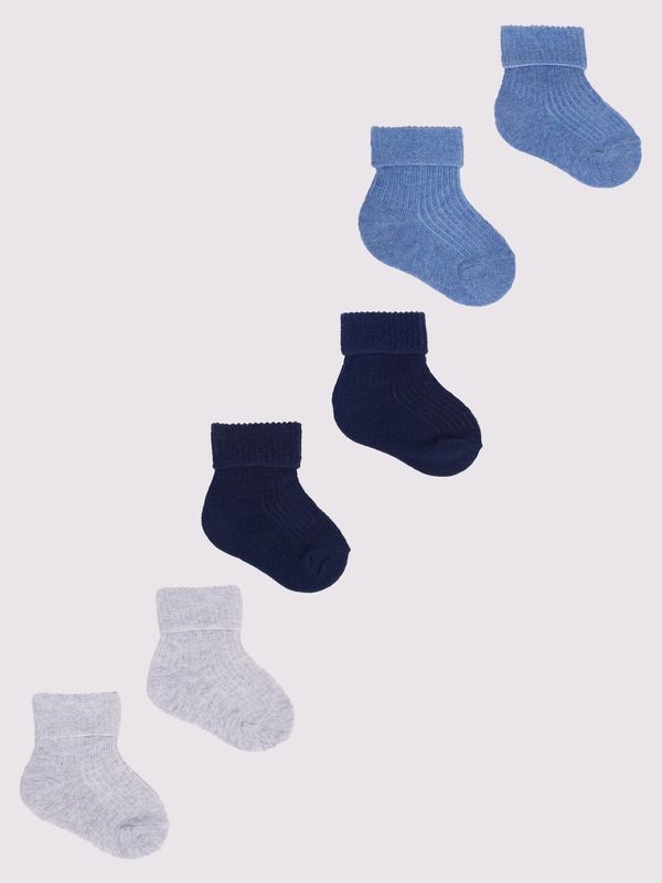 Yoclub Yoclub Kids's Baby Boys' Turn Cuff Cotton Socks 3-Pack SKA-0009C-0000-001