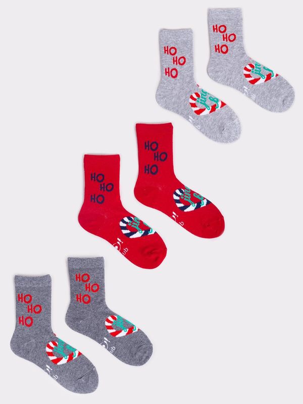 Yoclub Yoclub Kids's Christmas Socks 3-Pack SKA-X046U-AA00