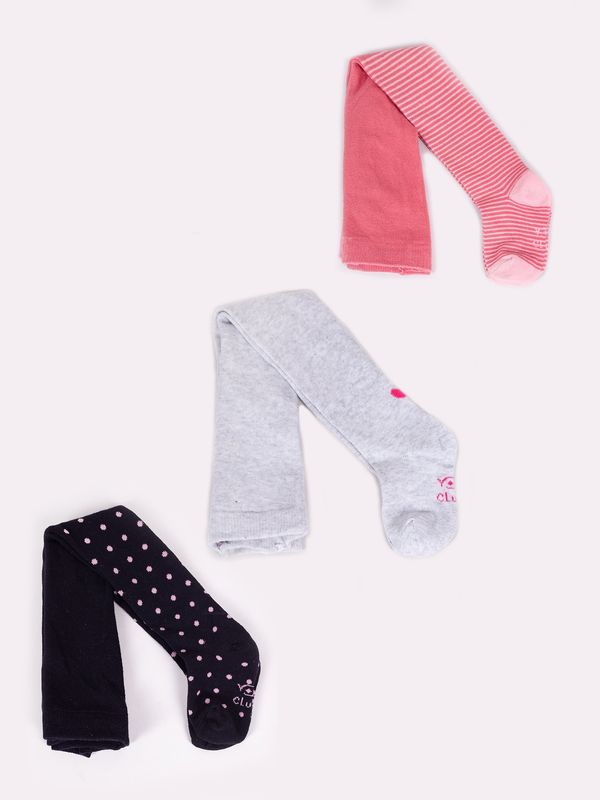 Yoclub Yoclub Kids's Girls' Cotton Tights 3-Pack RAB-0003G-AA00-007