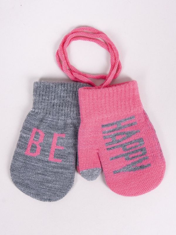 Yoclub Yoclub Kids's Girls' Single-Finger Touchscreen Gloves RED-0120G-AA1C-002