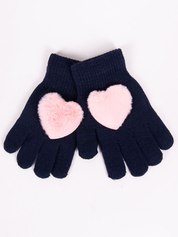 Yoclub Yoclub Kids's Gloves RED-0069G-AA50-003 Navy Blue