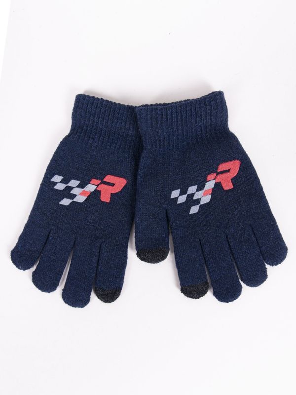 Yoclub Yoclub Kids's Gloves RED-0108C-AA5E-001 Navy Blue