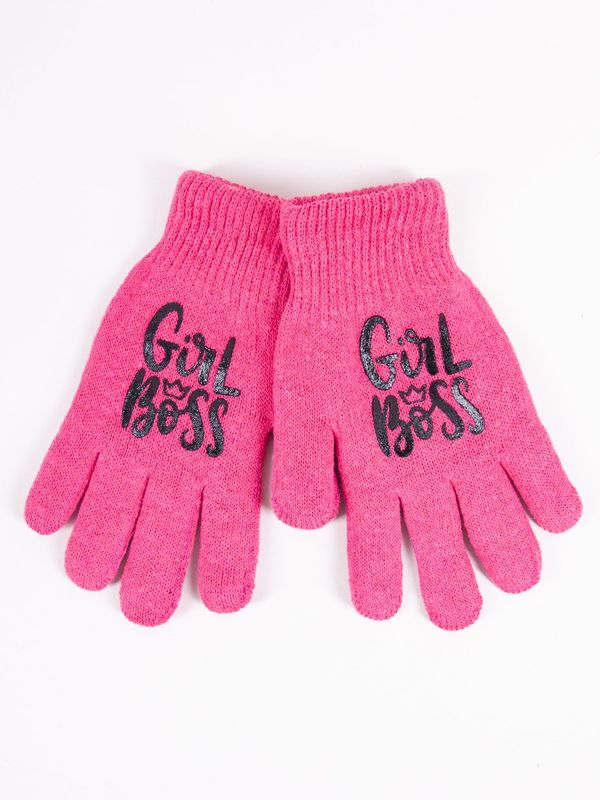 Yoclub Yoclub Kids's Gloves RED-0201G-AA5A-002