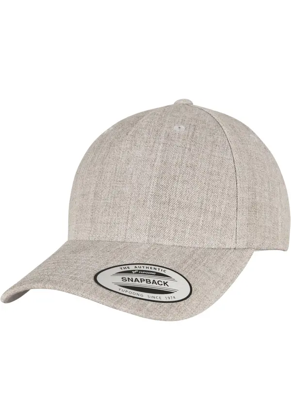 Flexfit YP CLASSICS 5-PANEL PREMIUM COVERED CAP HEATHER GREY SNAPBACK CAP