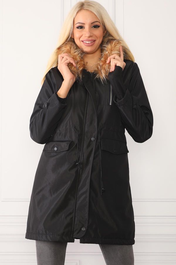 dewberry Z0090 DEWBERRY FAUX FÜR INSIDE WOMAN COAT