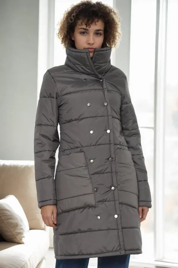 dewberry Z6647 DEWBERRY WOMEN'S COAT-ANTHRACITE-1