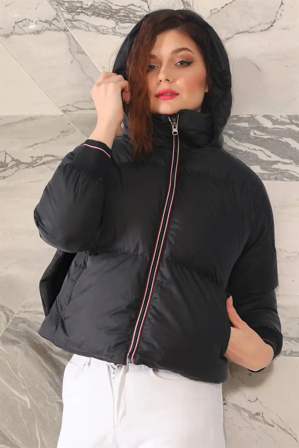 dewberry Z6650 DEWBERRY LADIES BOTTLE COAT-PLAIN BLACK
