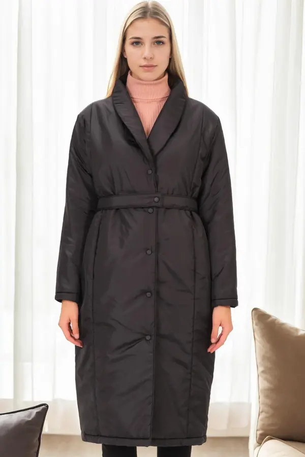 dewberry Z6688 DEWBERRY WOMEN'S COAT-BLACK-1