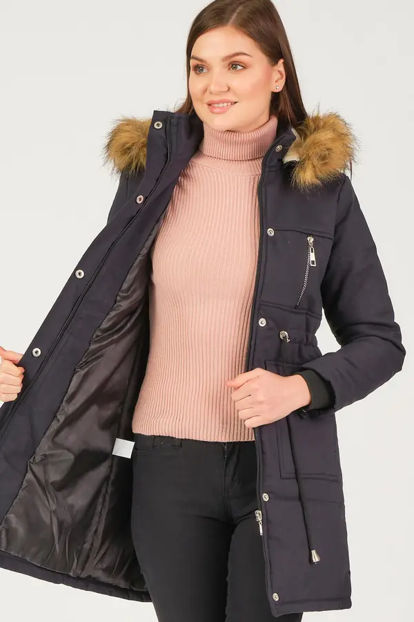dewberry Z6711 DEWBERRY КРЕМОНА ДАМСКО ПАЛТО