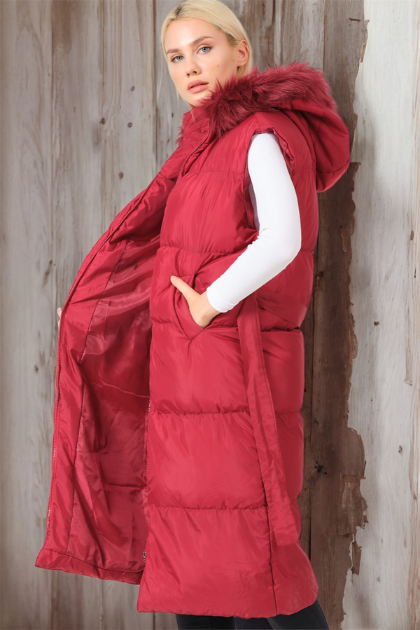 dewberry Z6744 DEWBERRY ДАМСКИ ЖИЛЕТКА-ОТКРИТ БОРДО