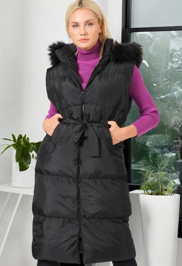 dewberry Z6744 DEWBERRY ДАМСКИ ЖИЛЕТКА-ОТКРИТ ЧЕРЕН