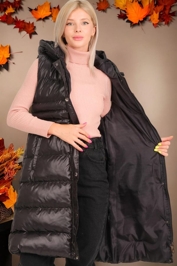 dewberry Z6757 DEWBERRY ДАМСКА ЖИЛЕТКА-ОБИКНОВЕНА ЧЕРНА