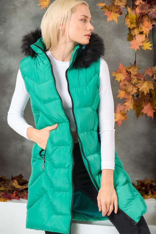 dewberry Z6761 DEWBERRY WOMEN'S VEST-PLAIN GREEN
